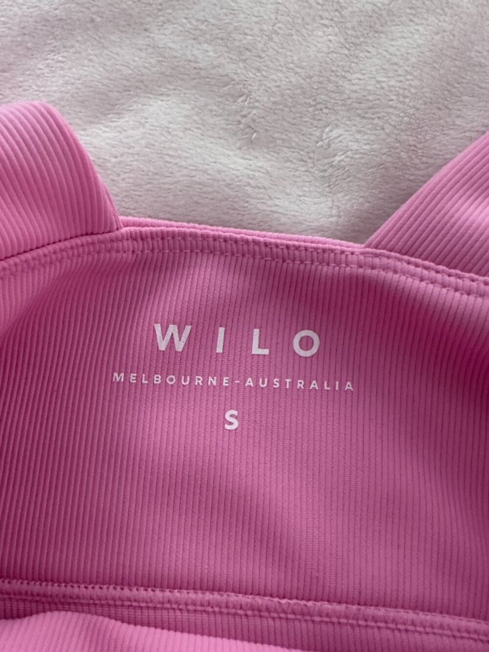 WILO Rib Bandeau Sports Bra Pink Size S NWT Australian Activewear - Picture 2 of 10